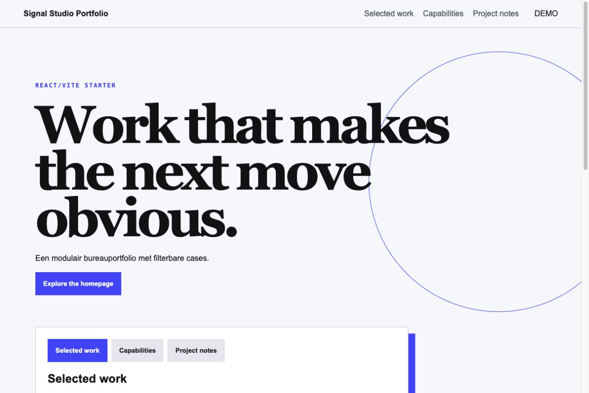 Produktvorschau: Signal Studio Portfolio